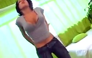 Brunette small tits shemale bangs hunky guy