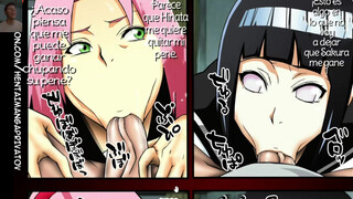 Hinata and Sakura have a 3some with Naruto