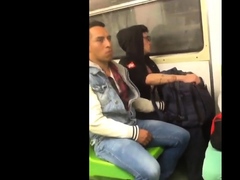 Jerks off in train