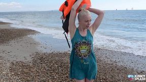 Life Jacket Fun On The Beach