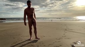 Tim Blesh Cumshot Outdoor on the Beach