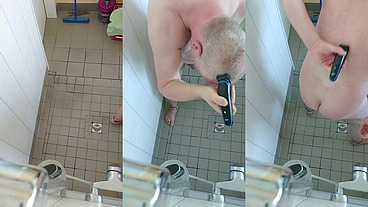 Rasur in der Dusche