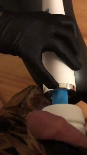 Wetlook Leggings and High Heel Sandals Vibrator and Blowjob   Clip 1