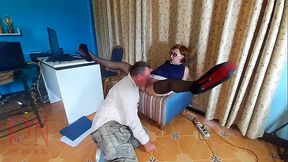 Office domination, Femdom, Lady boss and employee Pussy lick. Do you want to be my employee? c1