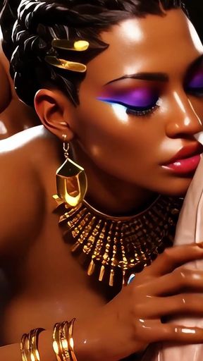 Beautiful Ebony Babes with Bwc - Interracial Fantasy Edit (ai Generated)