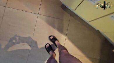 German sauna blowjob leads to cumshot facial