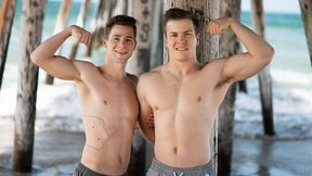 Cocky Jocks Robbie & Clyde Anal Bed Battle -Sean Cody