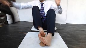 John Stone - Edgeworth Business Suit Footjob Dildo Oily - Businessman Camera 1 Foot Fetish Big Feet