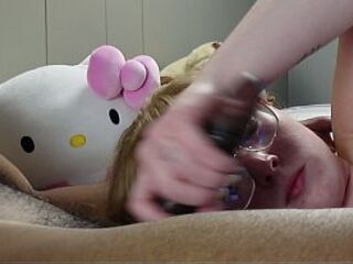 Redhead Gives BJ and watches porn