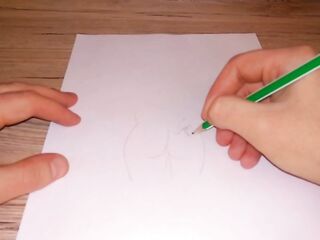 Drawing a beutiful female butt