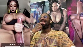 Hairy Asian trans girl gets a facial from a enormous dick.