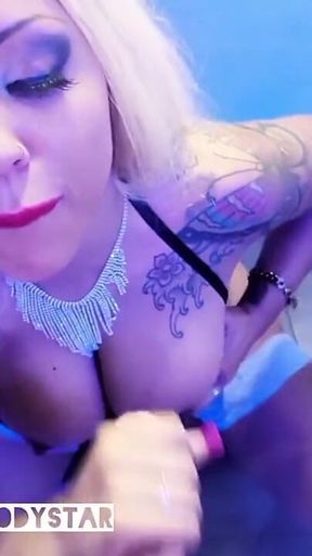 Busty Blonde Bimbo Slut Deepthroat and Fuck in Hotel Room