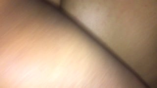 Creampie + squirt after hard sex on the couch