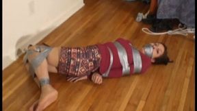 iPhone Format Taped Up and Gagged In Pantyhose Barefoot iPhone Format