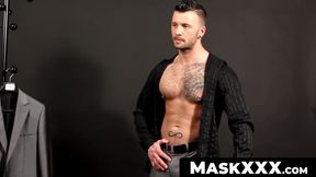 MaskXXX.com - Inked and pierced athlete's deepthroat and cum explosion