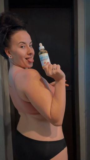 Oiled my body up for you to stroke to