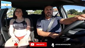 Amateur Latina teen mounts tool on the streets of Buenos Aires