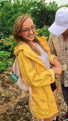 Stunning moment from "HUNT4K. Met a naked stranger with nice boobs in the forest"