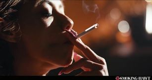 Smoking Fetish Delight - Sexy Babe Smokes Cigarette While Pleasing with a Blowjob