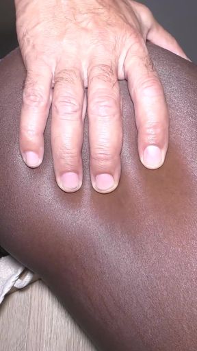 Ebony Butt Analed on the Corner of the Table and Creampied