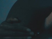 Creamy wet ebony pussy