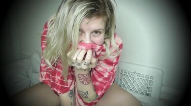 Big boobs blonde farts right on your trembling erection