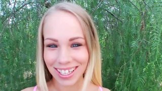 Blue eyed blonde took a stranger home to fuck him