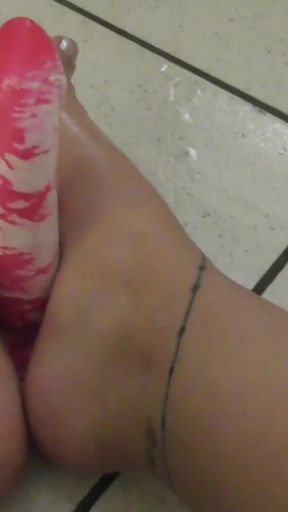Unforgettable moment from &quot;Foot fetish JOI feet dildo wank with oil&quot;