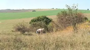 Old hunter bangs teen stepdaughter in dirty outdoors scene
