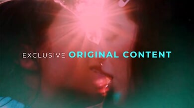 Kylie Rocket and Pristine Edge ignite in passionate lesbian scissoring and 69 on a purple couch