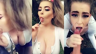 Public cheating with a naughty college girl skipping class