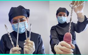 Sadistic Nurse 5 - CBT Session - Chastity Release