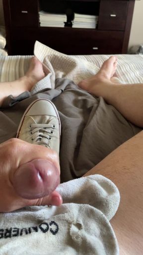 Cumming on socks