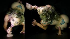 ”Hell yeah Bambi, you swallow huge cock easily!”