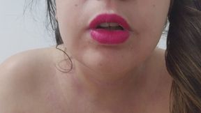 Painting My Lips Pink & Sucking Lollipop
