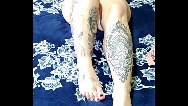Curious Goddess - Hot brunette wearing only a towel, very horny