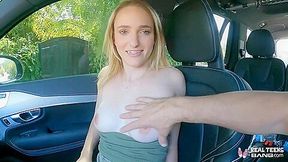 teen 18+ Sucks In Public And Gets Her Perfect Tits Covered In Cum - Athena Fleurs