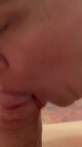 Mature Cougar Rubbing Her Saggy Boobs All Over His Legs and Sucking the Cum Out of Him and Swallowing!