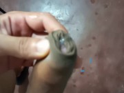 Verga enorme chorrea semen como una manguera!