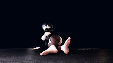 Ripe wife yanks tight shorts off during yoga then squirts black stockings in 1080p 3d cosplay hentai vam