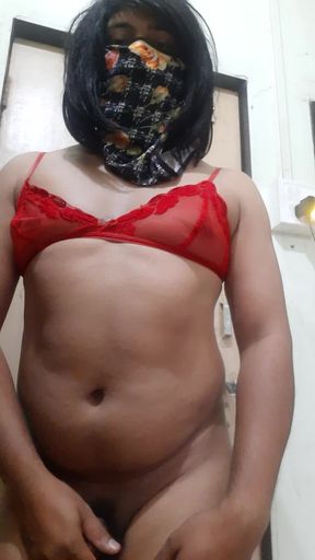 Indian Tranny Sissy Silkky Transen Fick  Boobs Show