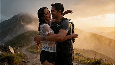 Excellent weather for jogging and then fucking in the rain (AI-generated content)