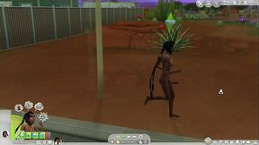 sims 4 futa naked in public &amp_ fun in the desert