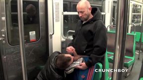 Sneaker exhib in the subway !! Risky