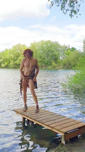 Striptease on the jetty   Clip 1