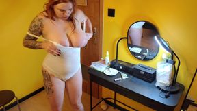 Busty Girl Smokes and Blows Hard.
