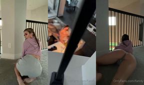 fandy pleasures herself while watching her friend porn video