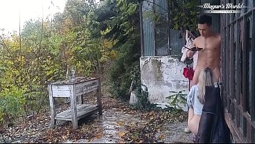 Behind The Scenes Of Gina Gerson Outdoor Fucking Session in a Rainy day