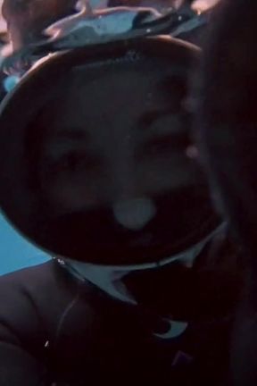 Underwater Giantess Hunts &amp; Claims Her Tiny Prey