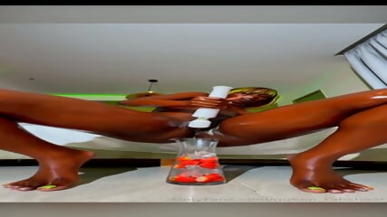 HER SQUIRT IS THE CHASER IN HER DRINK